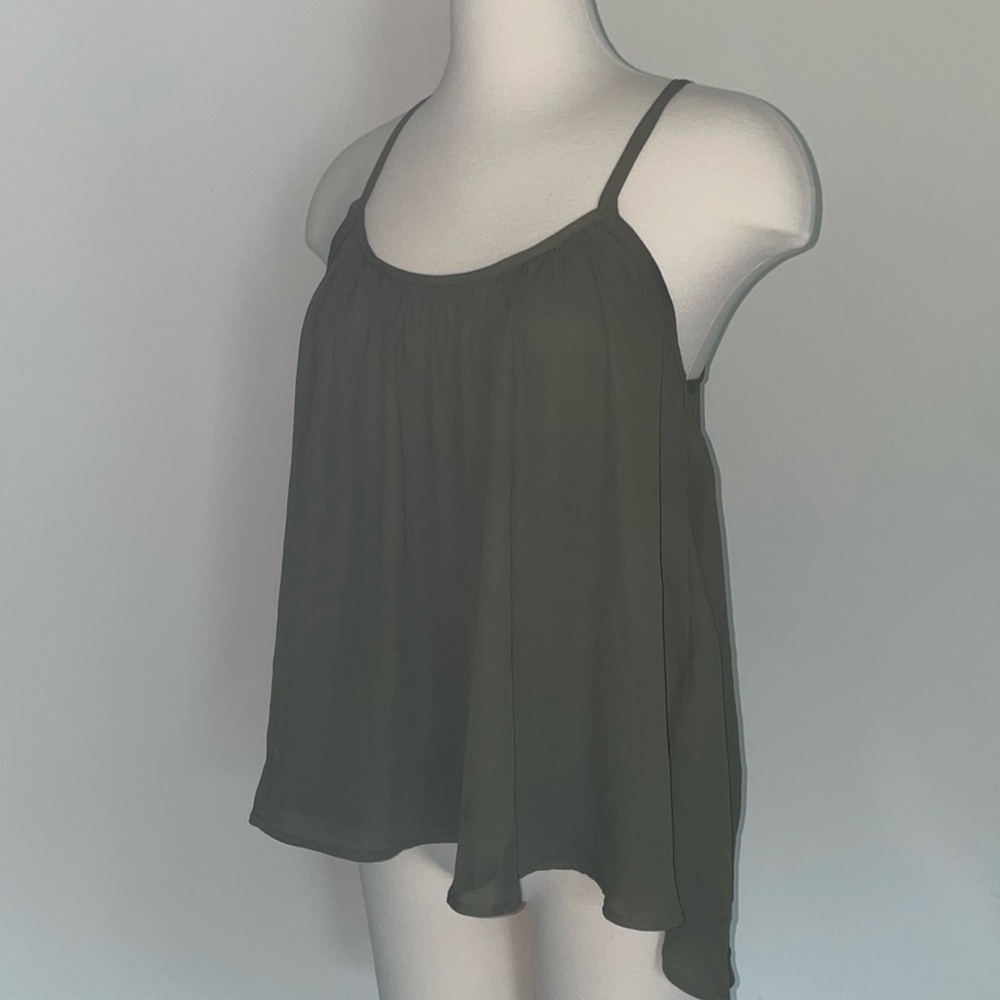 Army green tank top